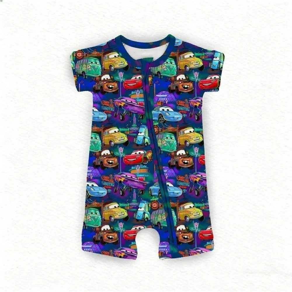 Serial Bamboo Neon Cars Shortie 4T NWT